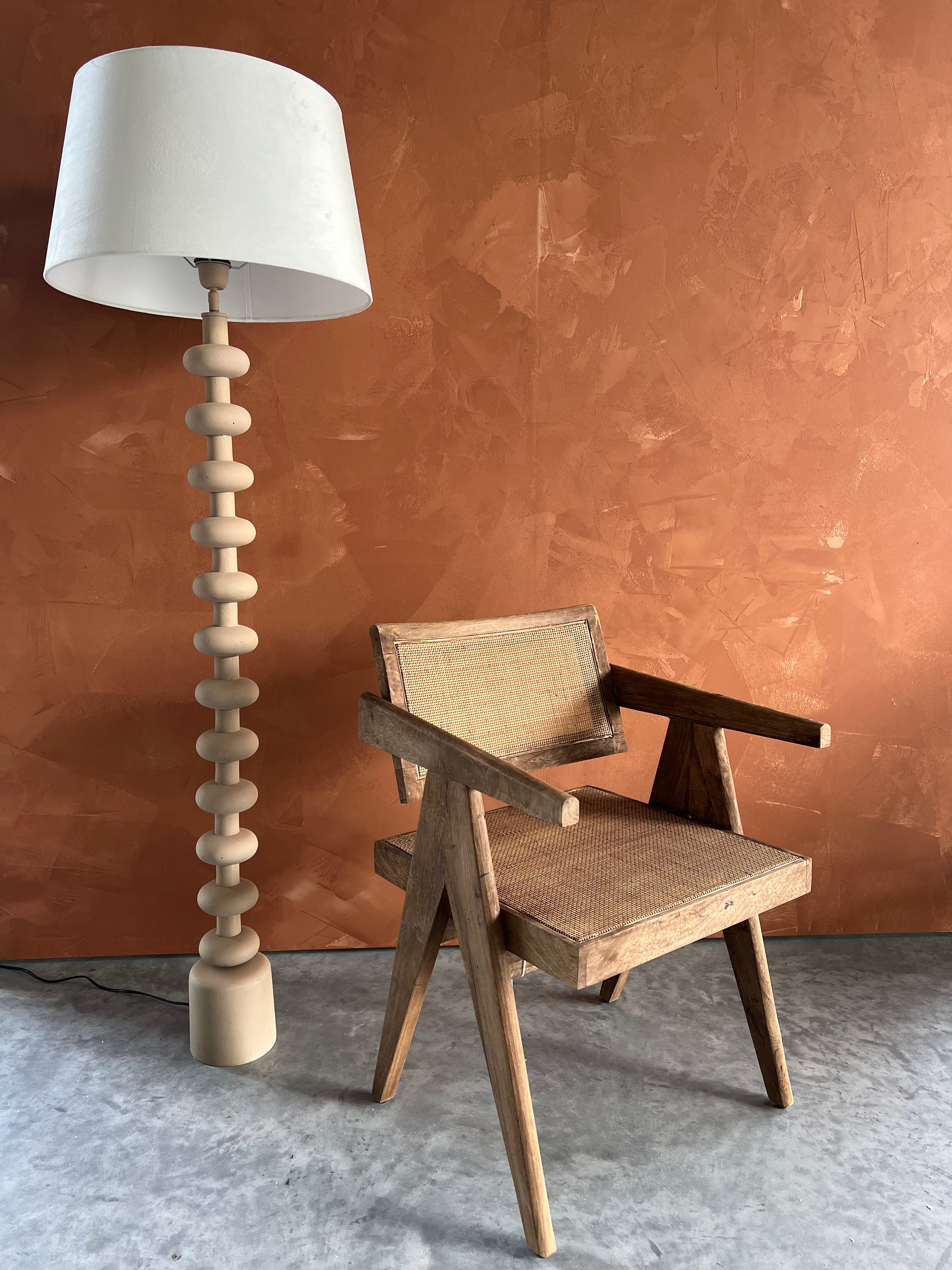 Pomax ROSALIA Stoel – Mango Hout & Rotan – pierre jeanneret